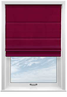 Ultra Luxe Velvet, Deep Pink - Motorised Roman Blind